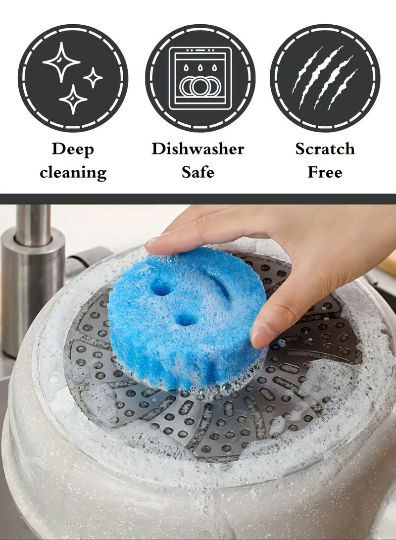 The special sponge for washing dishes and kitchen utensils is ideal cleaning various surfaces comes in a set of four pieces - Image 2