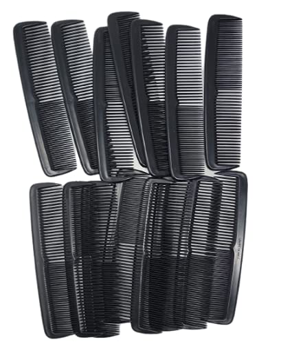 Pocket Combs Hair Care Pack of 15 Combs unbreakable Black One Size