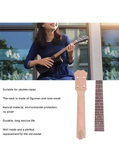 Generic Ukulele Fretboard Neck Set, Rosewood Wood Fingerboard Replacement Neck Ukulele Accessories for 4 String Ukulele Musical Instrument Folk & World Instrument Accessories (23in)  - Image 2