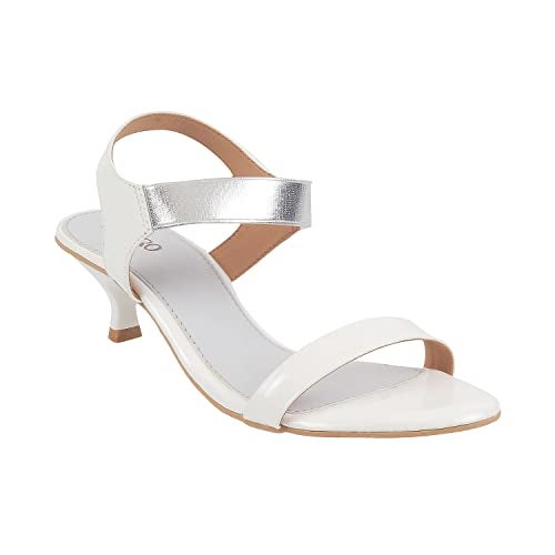 Metro Womens Synthetic White Sandals (Size (8 UK (41 EU)) - Image 2