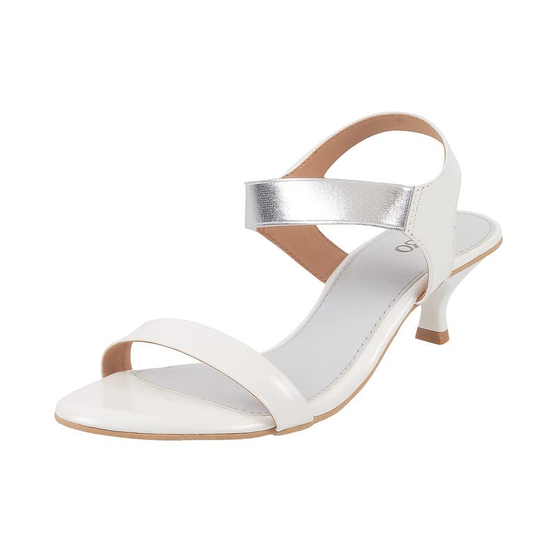 Metro Womens Synthetic White Sandals (Size (8 UK (41 EU)) - Image 1