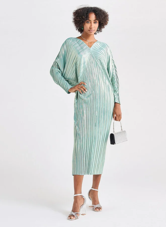 Splash FAV Plissé Midi Dress