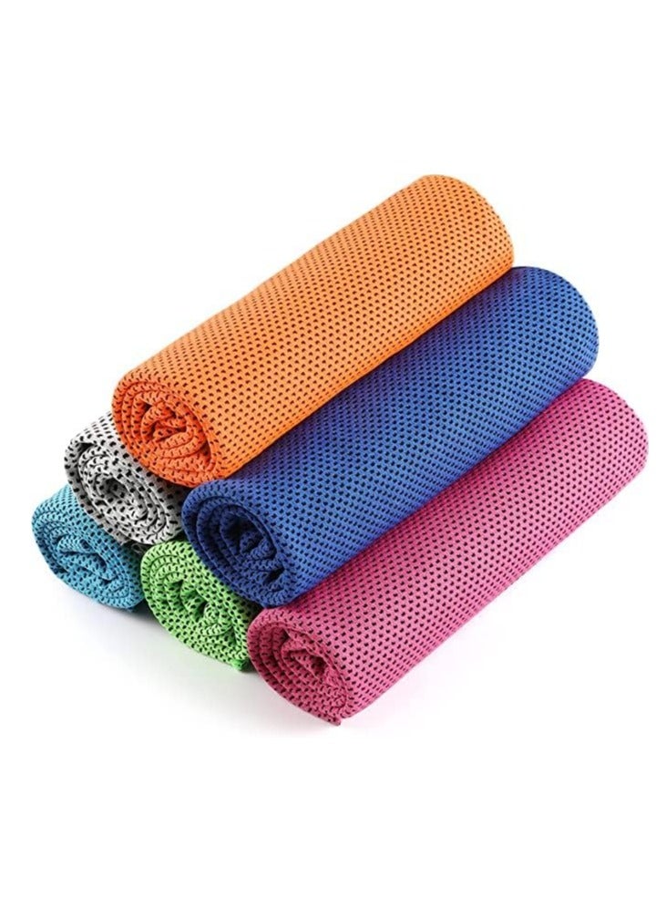 Altheqa Cooling Towels, 6 Pack Cooling Towels for Neck and Face, Microfiber Gym Towels, Soft Breathable Yoga Towel, Quick Dry Towel, Suitable for Sport, Running, Golf, Camping, Fitness, Workout - Image 2
