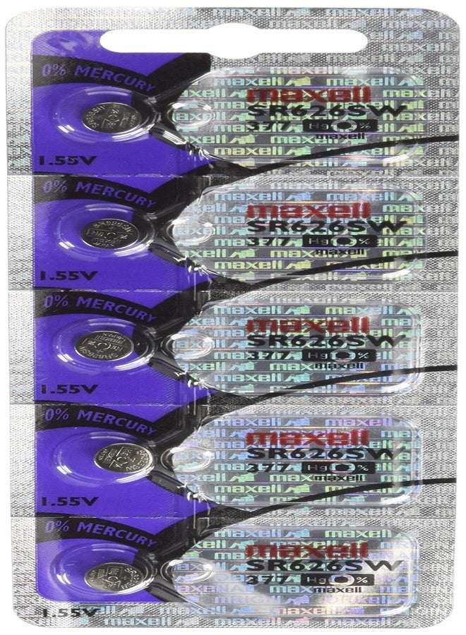 Maxell 5 Batteries Button Cell SR626SW - Image 1