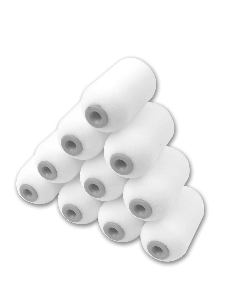 ROLLINGDOG Foam Roller Paint  2 Inch Paint Rollers High Density Small Foam Paint Roller Covers or Cutting in and Detail Painting Pack of 10
