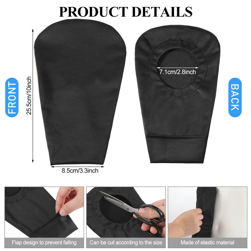 Sherr 4 Pieces Ostomy Bag Cover Colostomy Bag Covers Odor Control Stretchy Pouch Washable Pouch Liner for Women Men Lightweight Care Protector Supplies, 4 Colors - Image 2