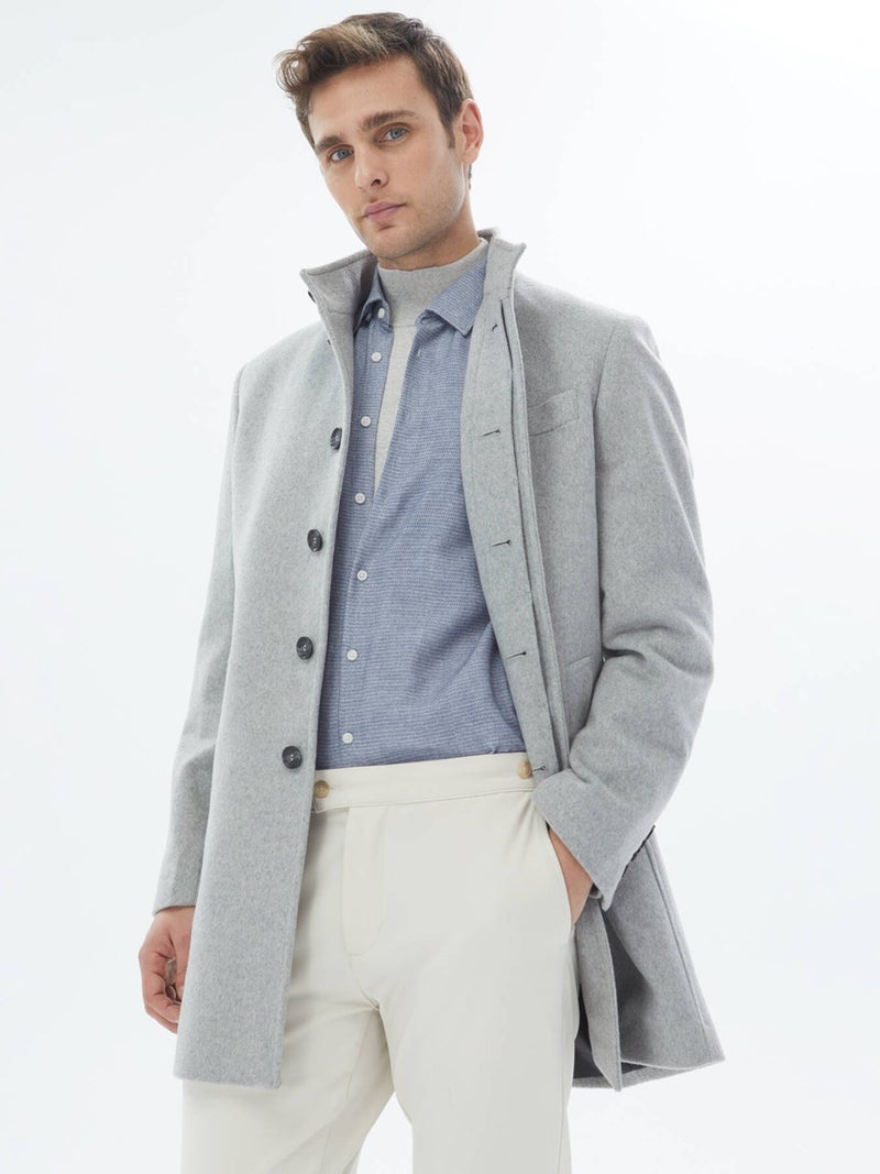 Kip Grey Woven Coat  - Image 1