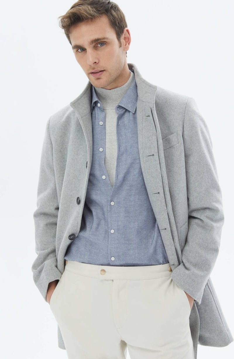 Kip Grey Woven Coat  - Image 4