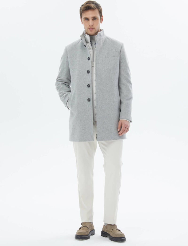 Kip Grey Woven Coat  - Image 5