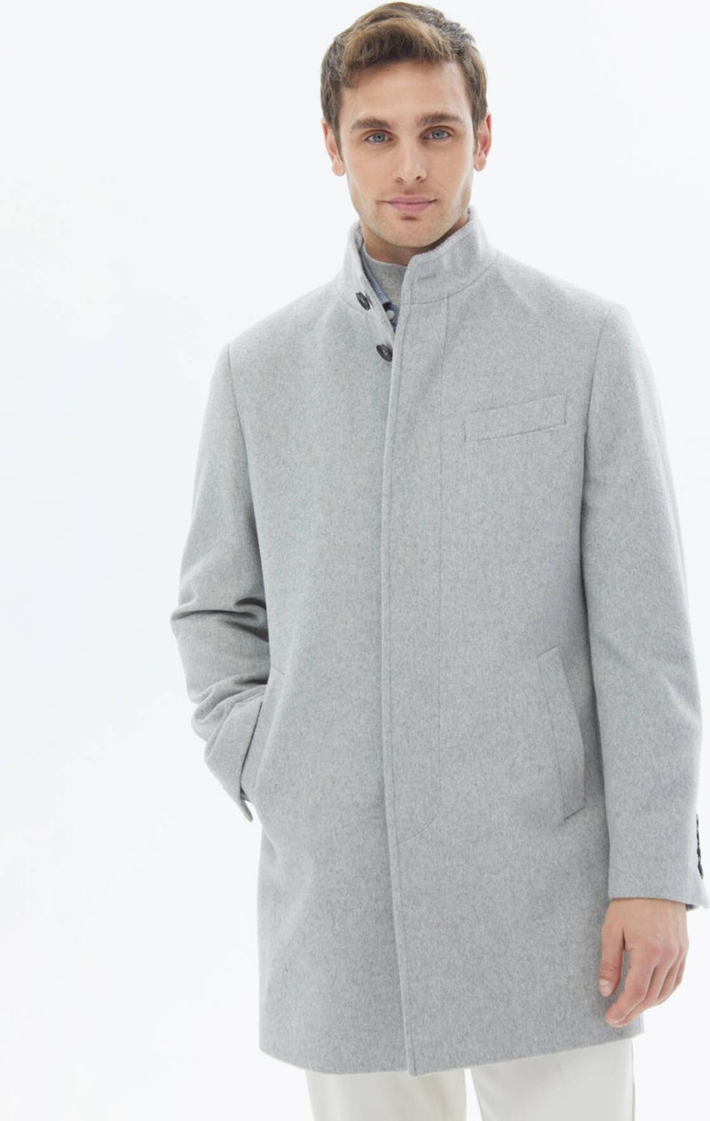 Kip Grey Woven Coat  - Image 2