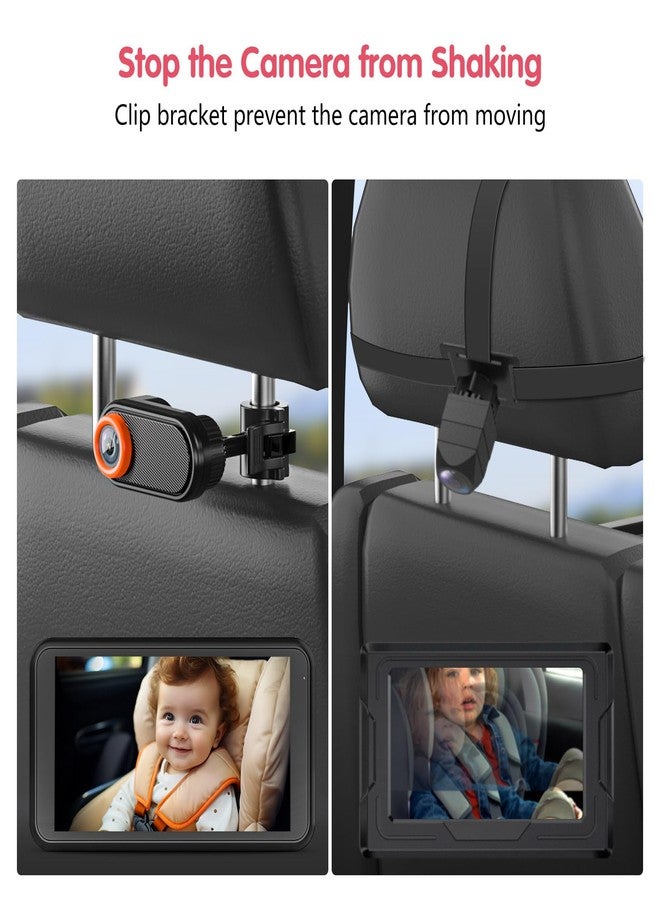 LUCKVIEW BM2 Car Camera for Baby, 5.2" 1080P Screen with 3X Zoom, Clear Rear-Facing View, 360° Rotating Lens, Easy Installation – Safety for Infants and Pets - Image 2