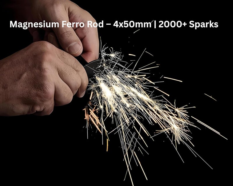 eGreen99 Magnesium Fire Starter Kit with Ferro Rod – Emergency Survival Gear with 12 Bags 99% Pure Magnesium + Waist Bag Waterproof Tin for Camping, Hiking, Bushcraft - Image 5