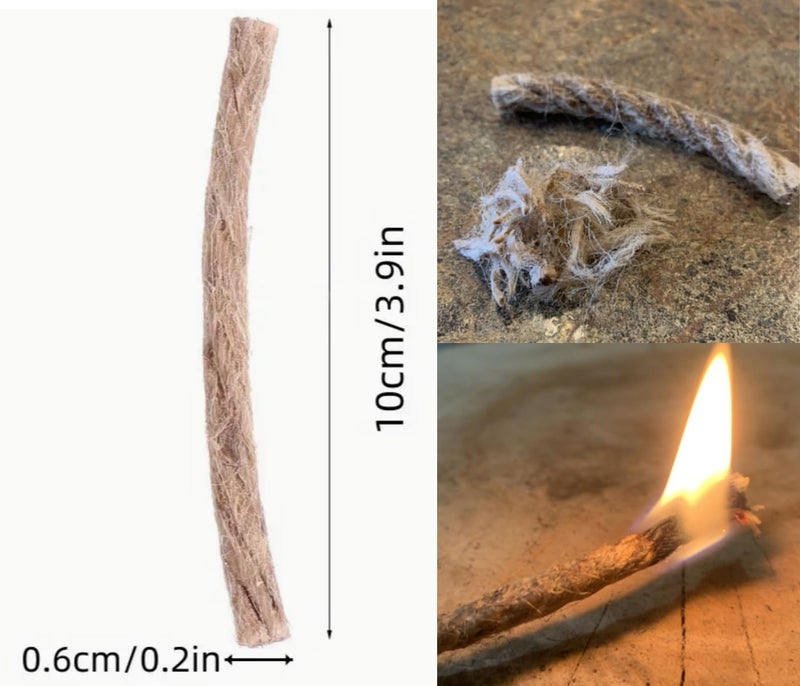 eGreen99 Magnesium Fire Starter Kit with Ferro Rod – Emergency Survival Gear with 12 Bags 99% Pure Magnesium + Waist Bag Waterproof Tin for Camping, Hiking, Bushcraft - Image 3