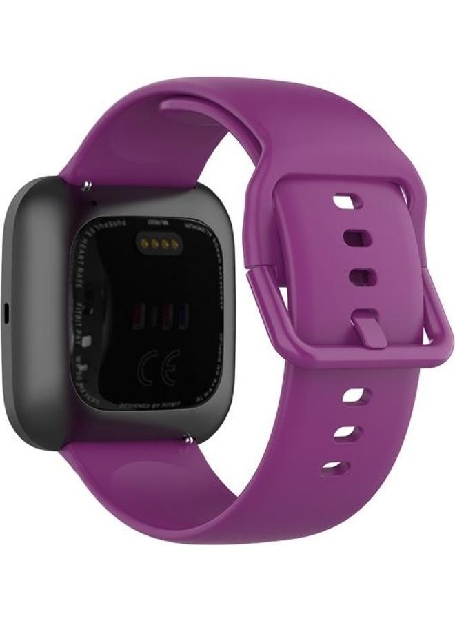 NIBEMINENT 23mm Silicone Wrist Strap Watch Band For Fitbit Versa 2 / Lite Blaze Purple - Image 4