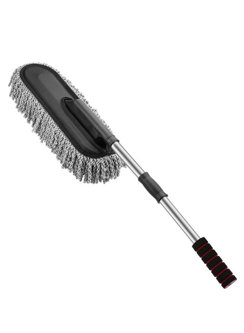 Generic Super Soft Microfiber Car Duster Exterior with Extendable Handle, Car Brush Duster for Car Cleaning Dusting - Multicolor