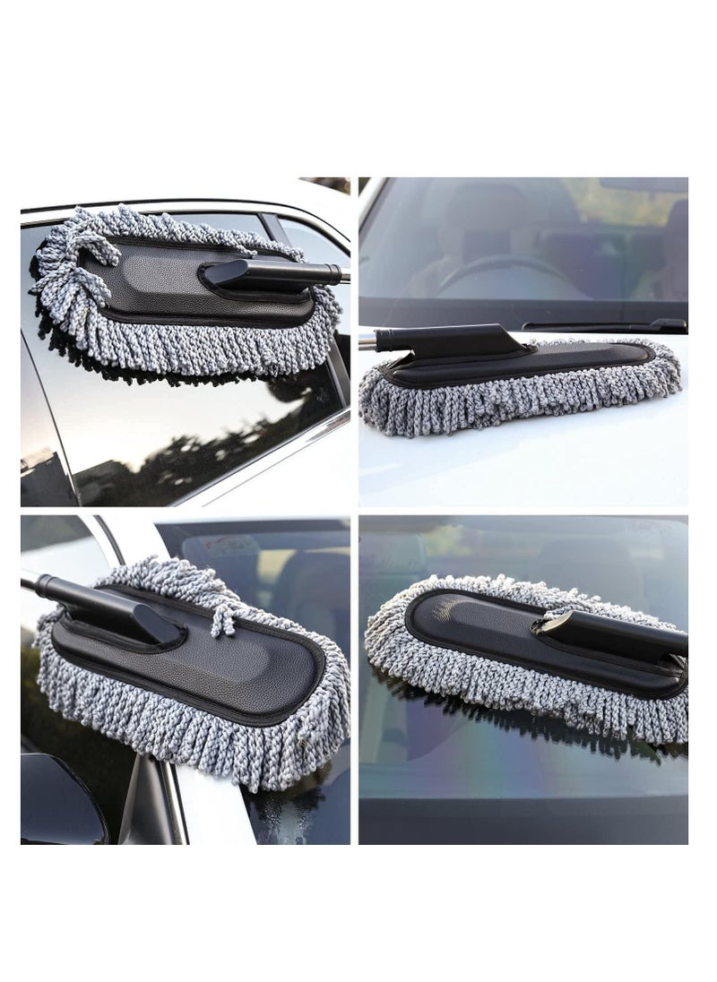 Generic Generic Super Soft Microfiber Car Duster Exterior with Extendable Handle, Car Brush Duster for Car Cleaning Dusting - Multicolor  - Image 3