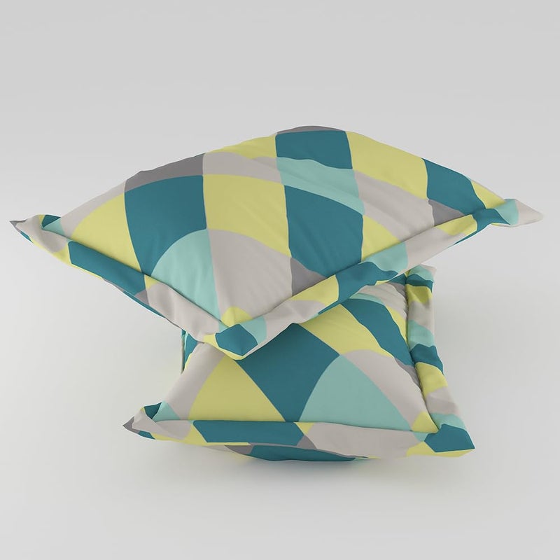 Sleepyhead Hopscotch - 144Tc Double Size Cotton Bedsheet With 2 Pillow Covers (90"X100", Green),144 TC - Image 3