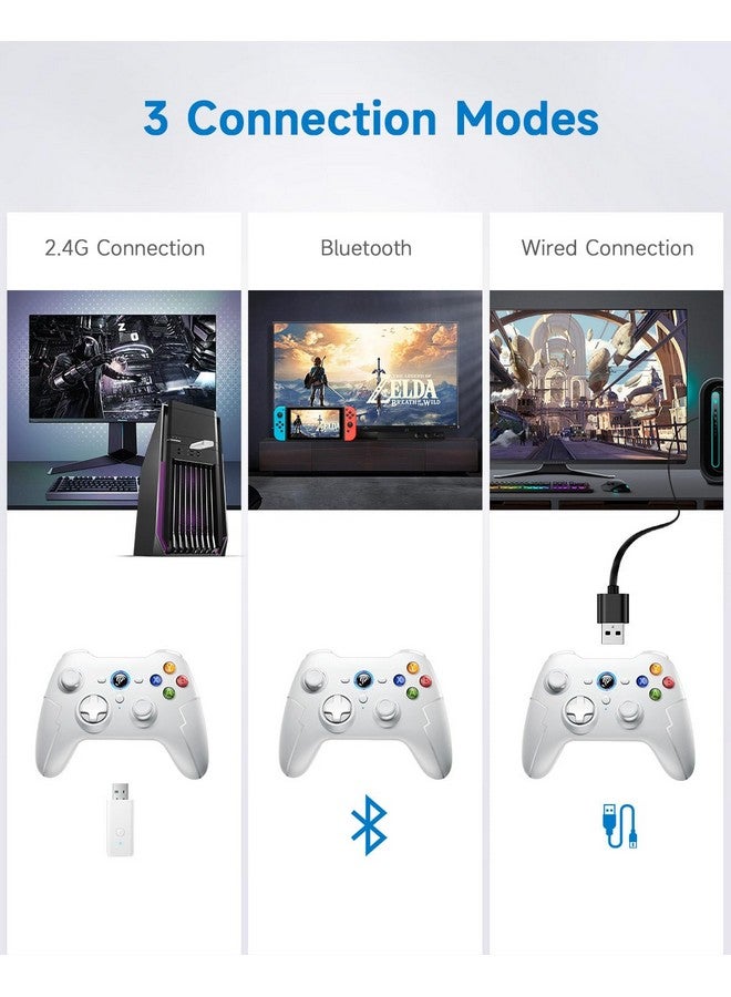 EasySMX 9013Pro Wireless Game Controller With Hall Effect Triggers, Bluetooth Controller Gamepad For Windows Pc/Ps3/Android Phone&Tablet&Tv Box/Iphone/Ipad/Switch/Stesm Deck/Tesla Design For Comfort  - Image 2