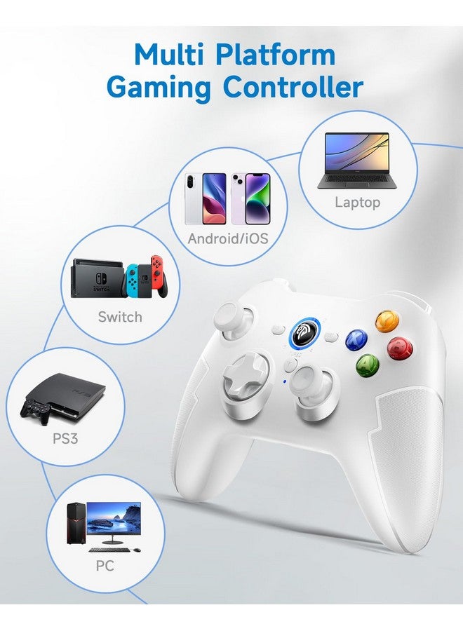 EasySMX 9013Pro Wireless Game Controller With Hall Effect Triggers, Bluetooth Controller Gamepad For Windows Pc/Ps3/Android Phone&Tablet&Tv Box/Iphone/Ipad/Switch/Stesm Deck/Tesla Design For Comfort  - Image 3