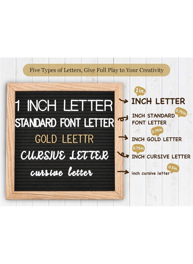 Obliviscar Changeable Felt Letter Board With Letters, Pre Cut & Sorted 725 Letters, First Day Of School Board, 10X10 Inch Message Board, Classroom Decor Farmhouse Wall Decor Sign Board  - Image 3