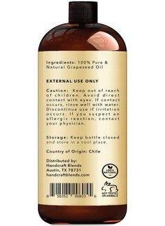 handcraft Blends Handcraft Grapeseed Oil 100% Pure And Natural Premium Therapeutic Grade Carrier Oil For Aromatherapy Massage Moisturizing Skin And Hair Huge 16 Fl. Oz  - Image 3