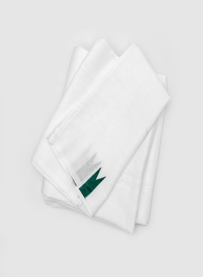 YATTA Traditional New Born Baby Towel | Non Dyed Pure Muslin Towel | Soft Cotton White Colour | Chemicals Free & Quick Drying | Stitched Ends | 45x22 Inches | Pack of 2 - Image 3