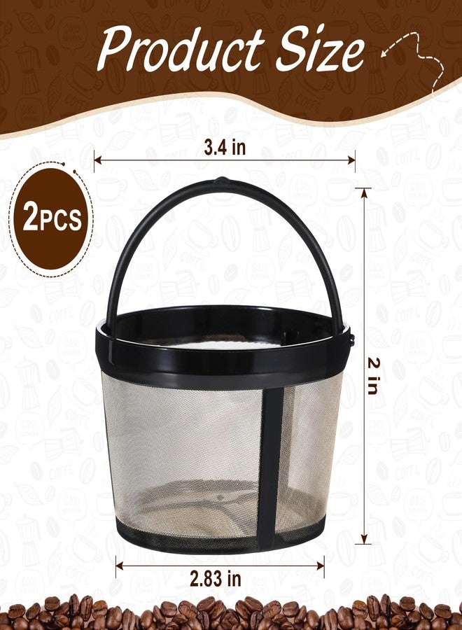 Clofiak 2Pcs Reusable Coffee Filters, 4-5 Cup Nylon Mesh Coffee Filter Basket with Handle Reusable Coffee Pot Filters Compatible with Makers and Brewers - Image 2
