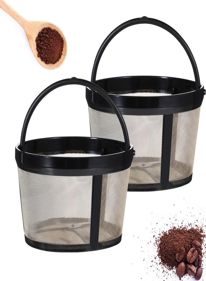 Clofiak 2Pcs Reusable Coffee Filters, 4-5 Cup Nylon Mesh Coffee Filter Basket with Handle Reusable Coffee Pot Filters Compatible with Makers and Brewers - Image 1