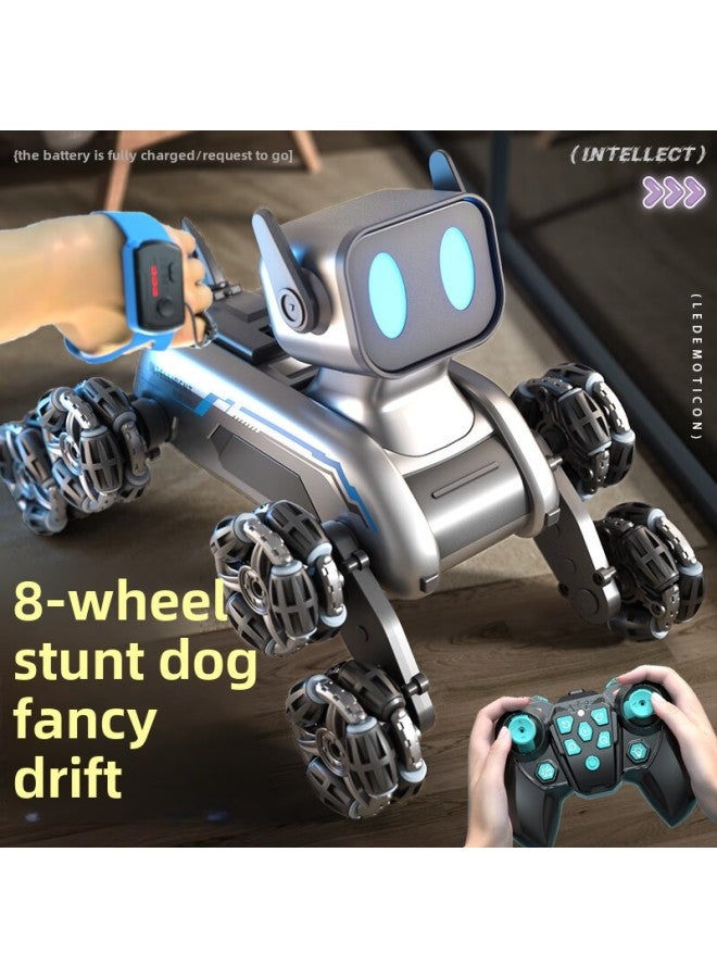 لعبة الأطفال الصبي الذكي الروبوت الكلب سيارة التحكم عن بعد ثمانية عجلات سيارة التحكم عن بعد هدية عيد ميلاد 3-6 سنوات من العمر اللون: 28 سم كلب آلي للتحكم عن بعد 【ثماني جولات وثمانية محركات】 تحكم واحد - Image 1