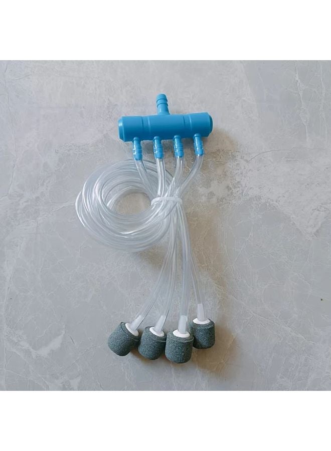 12 قطعة مجموعة ملحقات تهوية حوض السمك مع خرطوم حجر هواء رأس موزع 4 6 8 10 12 منفذ مجموعة أكسجة حوض السمك - Image 2