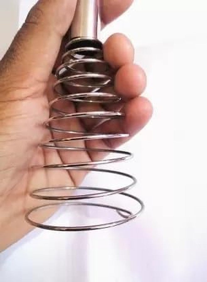 Brunchy Stainless Steel Wire Coil Whisker for Kitchen, Egg Beater for Kitchen with Spring Wire Handle, Ideal for Blending Eggs in Fresh, Whisking, Beating, and Stirring in The Kitchen (1, Silver) - Image 3