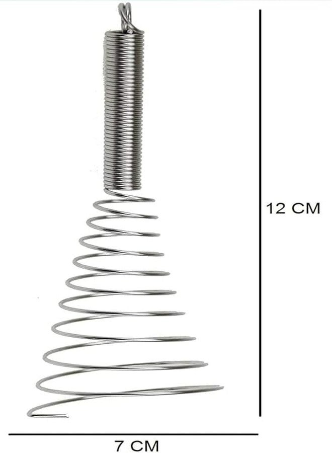 Brunchy Stainless Steel Wire Coil Whisker for Kitchen, Egg Beater for Kitchen with Spring Wire Handle, Ideal for Blending Eggs in Fresh, Whisking, Beating, and Stirring in The Kitchen (1, Silver) - Image 2