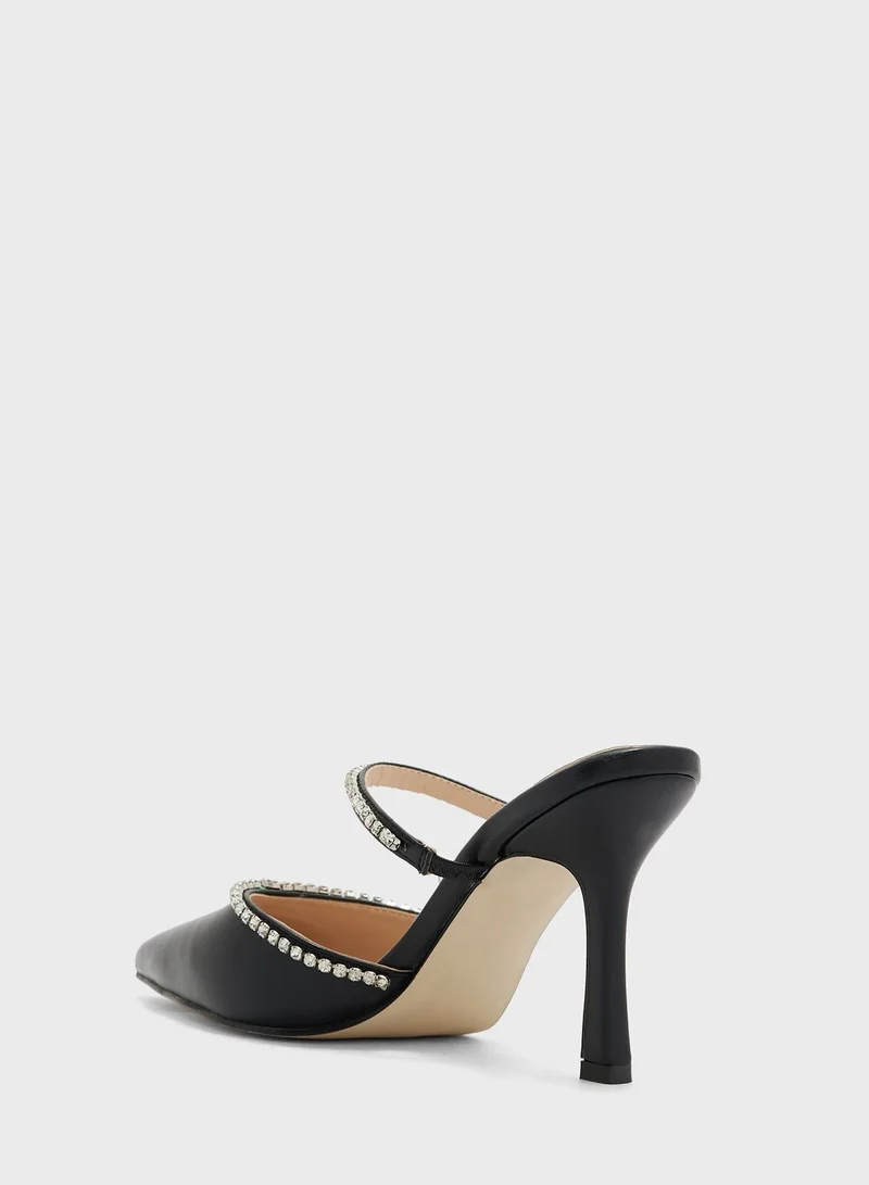 ايلا ليمتد اديشن Diamante Trim Pointed Slip On Pump