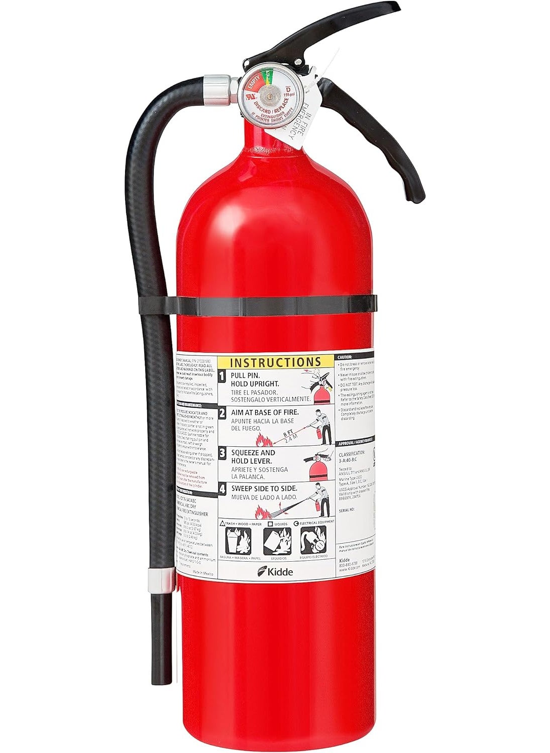 Kidde Kidde Multipurpose Fire Extinguisher for Home Office Dorm Residential 3A40BC  - Image 1