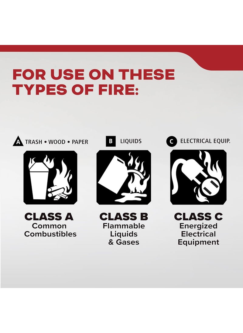Kidde Kidde Multipurpose Fire Extinguisher for Home Office Dorm Residential 3A40BC  - Image 3