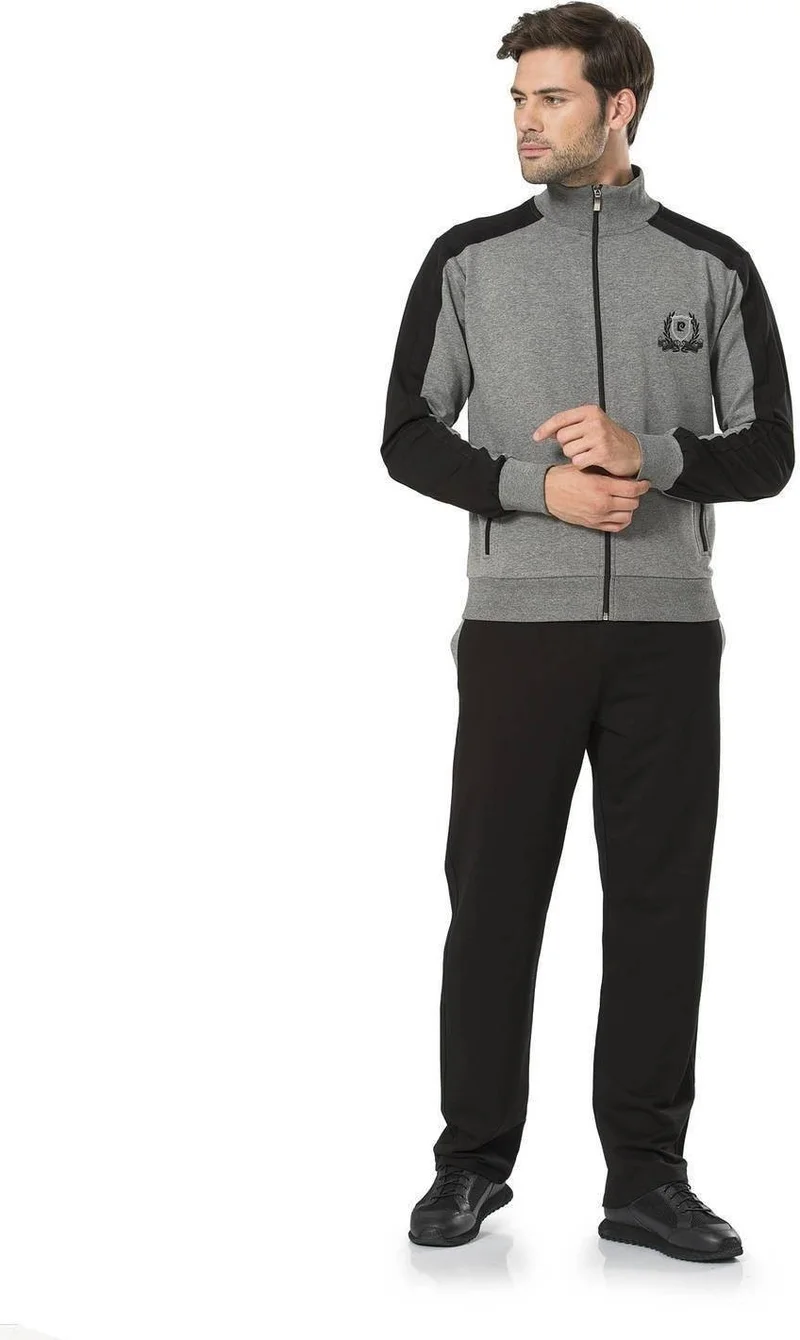 بيير كاردان Men's Zippered Pocket Tracksuit Suit