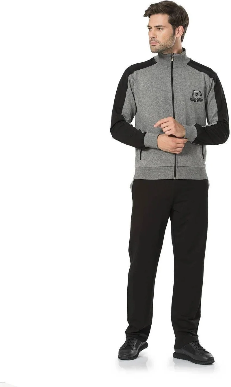 بيير كاردان Men's Zippered Pocket Tracksuit Suit