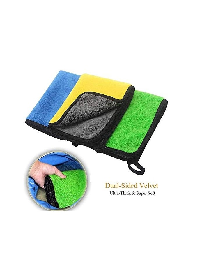 9-Piece 40x30cm Car Drying Towel, Multipurpose Cleaning Cloth for Vehicle Exterior/Interior Quick-Absorbing, Lint-Free (Multicolor) - Image 3