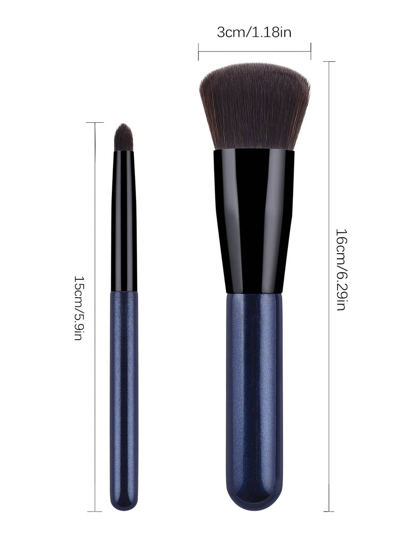 اوكيل طقم فرش احترافية لوضع كريم الأساس وظلال العيون مكون من قطعتين - تطبيق مكياج مثالي - Image 5