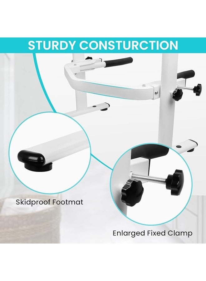 Toilet Safety Frame with Adjustable Rails, 520 lbs Capacity, Free Standing Support Arms, White UAE - Image 4