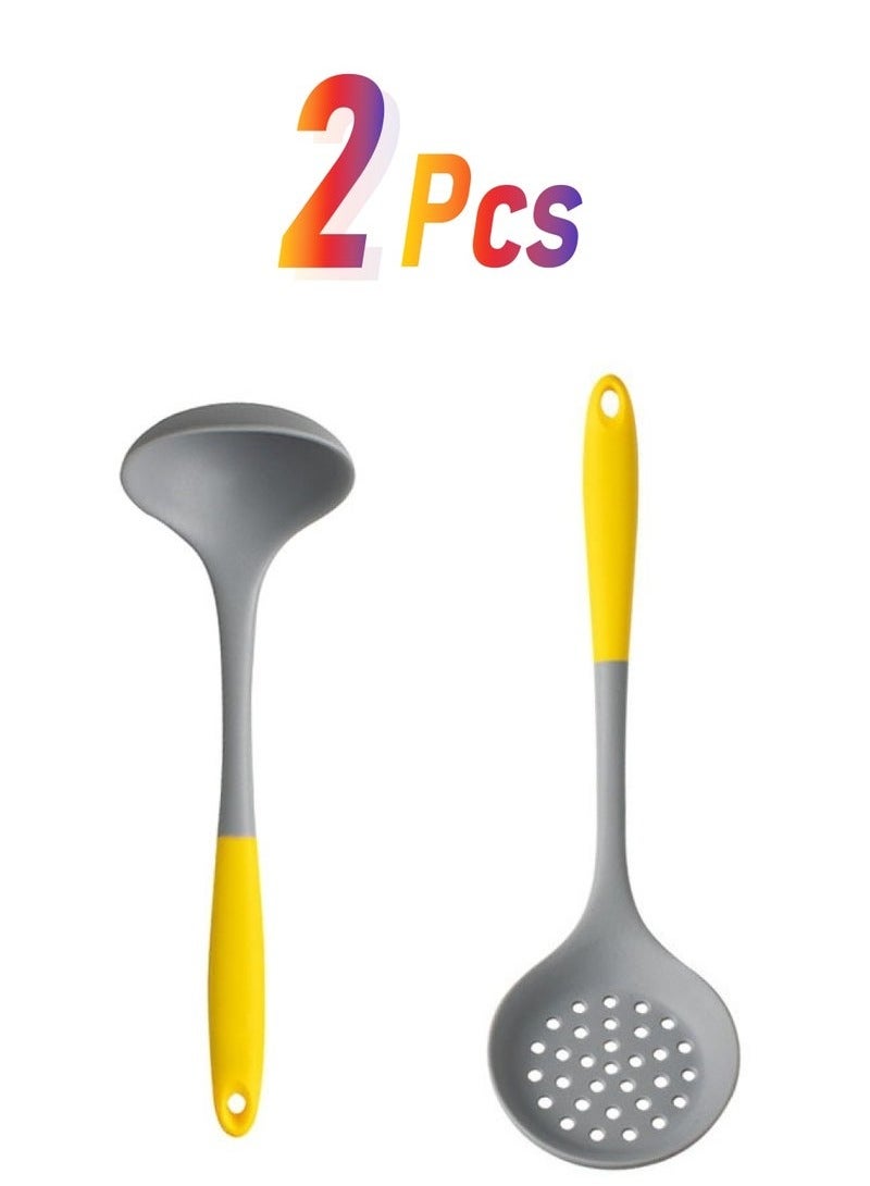 طقم ملاعق سيليكون مكون من قطعتين سهل التنظيف - Image 1