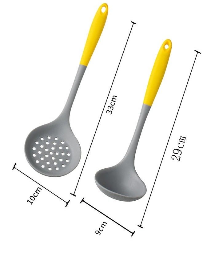 طقم ملاعق سيليكون مكون من قطعتين سهل التنظيف - Image 4