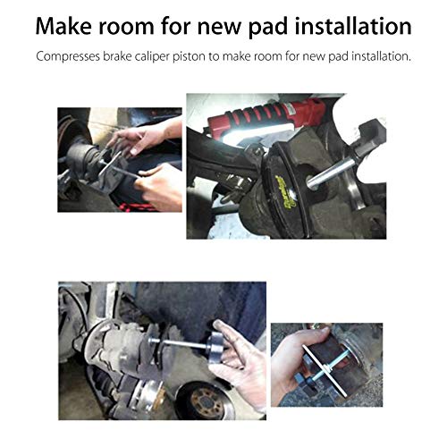HARDK Disc Brake Pad Spreader Tool - Replace & Install Brake Pads - Tool Compresses Inner Brake Pads and Resets Caliper Pistons - Good for Cars and Light Trucks - Rust Resistant - Easy Use - Image 2