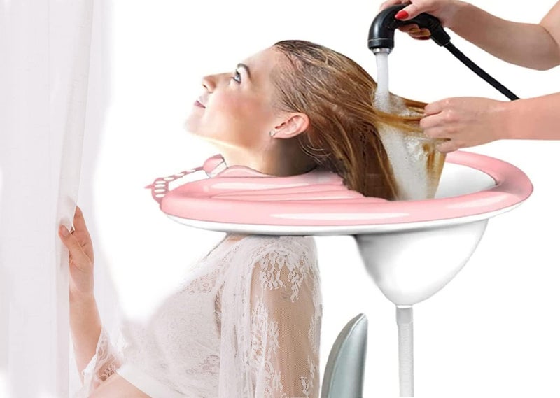 Mebczyk Inflatable Washing Hair Basin,Portable Shampoo Basin,Hair Washing Tray-Medical Shampoo for The Disabled,Pregnant Women,Bedridden and Handicapped,Elderly&Child-Wash While in Wheelchair or Chair at Home - Image 1