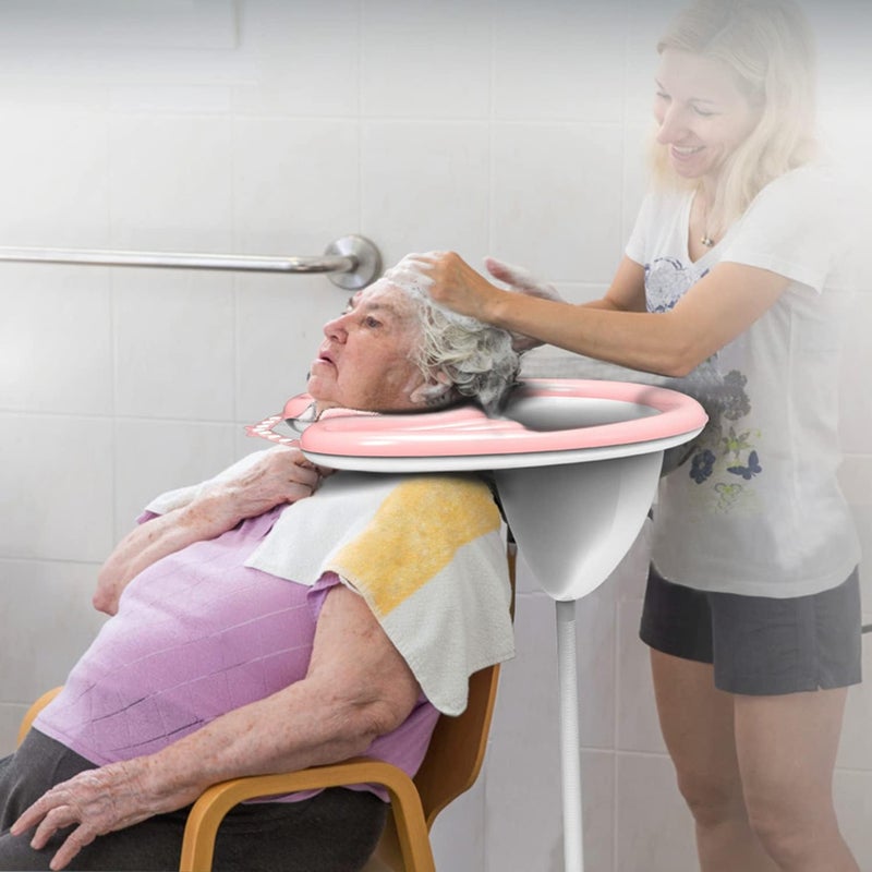 Mebczyk Inflatable Washing Hair Basin,Portable Shampoo Basin,Hair Washing Tray-Medical Shampoo for The Disabled,Pregnant Women,Bedridden and Handicapped,Elderly&Child-Wash While in Wheelchair or Chair at Home - Image 3