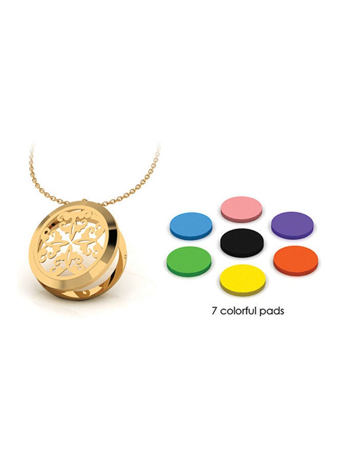 NIBEMINENT Gold Plated Pendant Necklace With Perfume Pads  - Image 1