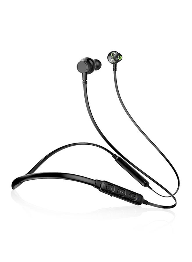 NIBEMINENT G20BL Dual Drivers Wireless Bluetooth Neckband Earphones Black  - Image 1