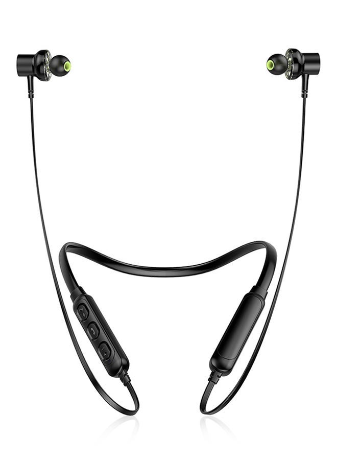 NIBEMINENT G20BL Dual Drivers Wireless Bluetooth Neckband Earphones Black  - Image 5