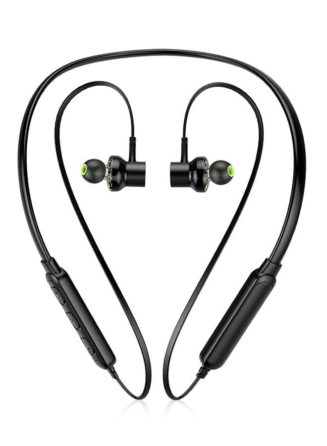 NIBEMINENT G20BL Dual Drivers Wireless Bluetooth Neckband Earphones Black  - Image 4
