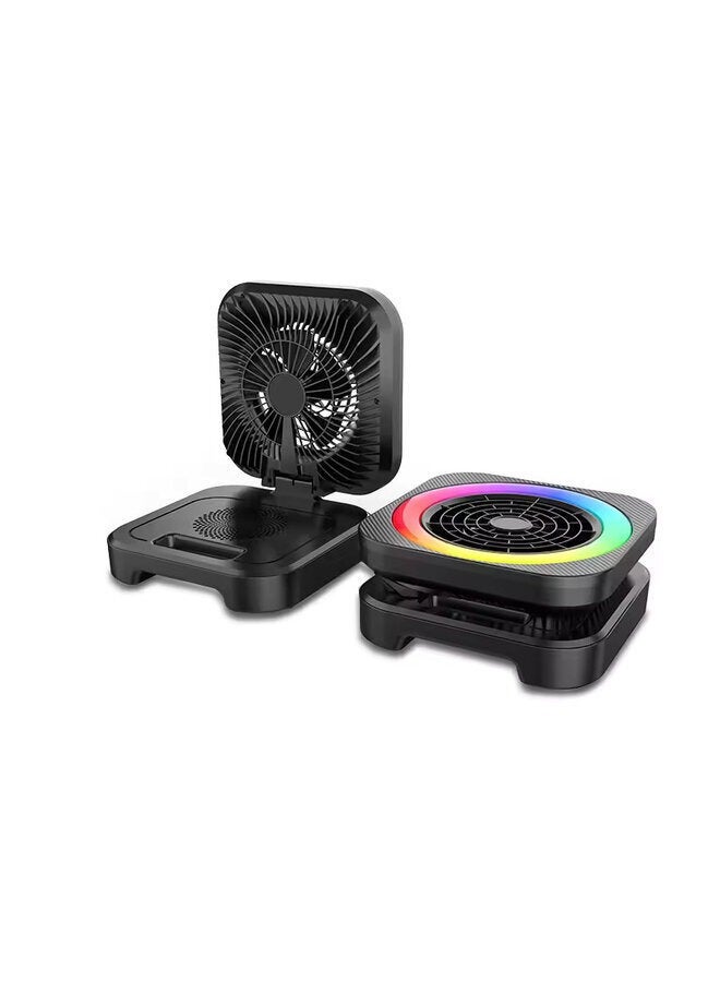 SING-E ZQS1456 Portable Wireless Speaker with Colorful Lights, Unique Fan Design, FM Radio with Loud Stereo Speaker - Image 3